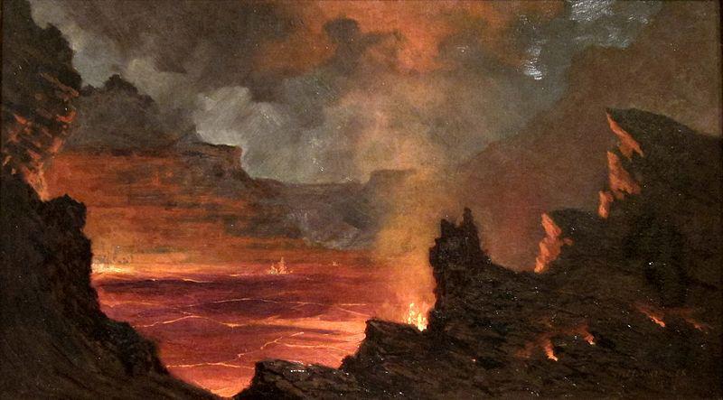 unknow artist Halema'uma'u Crater, Kilauea Volcano, oil painting image